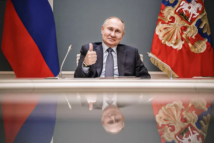 Vladimir Putin: presidente russo movimentou tropas em direção à fronteira do país com a Ucrânia ainda no fim de 2021 para pressionar o governo do país a não continuar a se aproximar do Ocidente (Sputnik/Alexei Druzhinin/Kremlin via/Reuters)