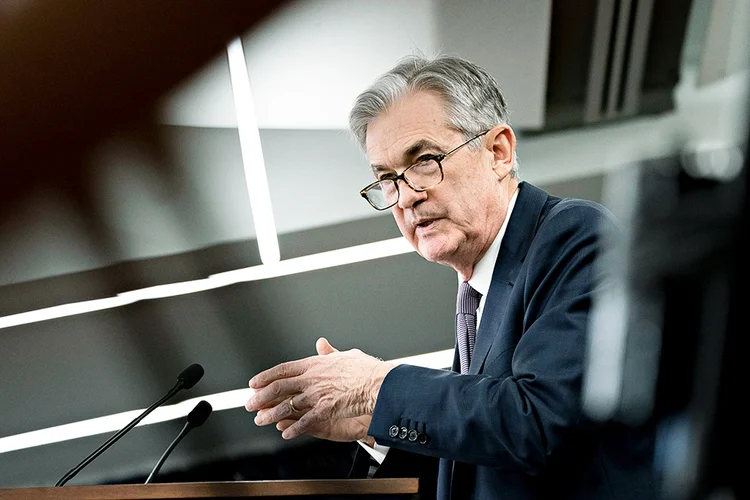 Jerome Powell: presidente do Federal Reserve (Fed) (Andrew Harrer/Bloomberg)