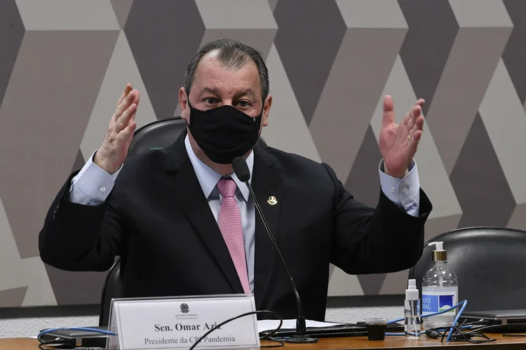 CPI da Covid: segundo Omar, não interessa debater na comissão os efeitos da cloroquina, "já deu", mas avançar nas investigações sobre o aconselhamento paralelo. (Edilson Rodrigues/Agência Senado)