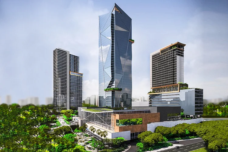 Alto das Nações: perspectiva do novo complexo imobiliário no bairro da Granja Julieta, zona Sul de SP, onde fica o primeiro hipermercado Carrefour no Brasil (Alto das nações/Divulgação)