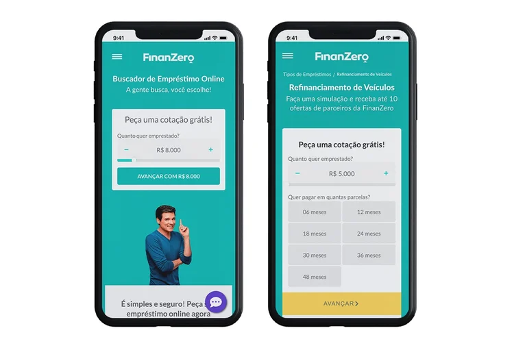 FinanZero: por mês, a plataforma intermedeia 750.000 solicitações de crédito para as mais de 50 instituições parceiras (FinanZero/Divulgação)