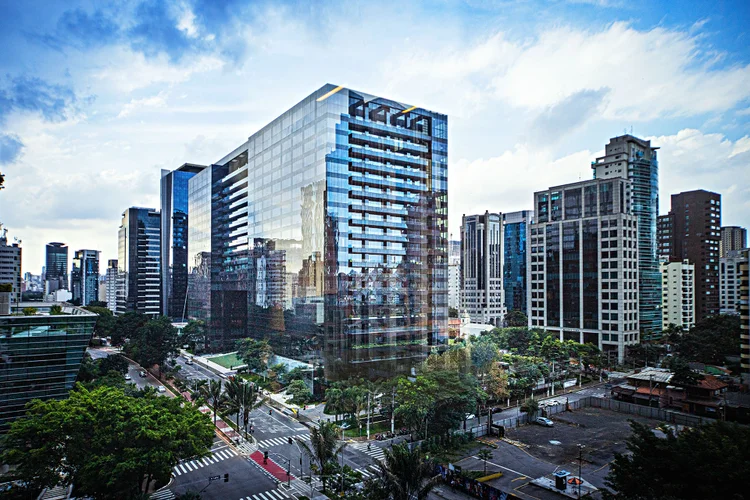 Edifício Pátio Victor Malzoni, um dos prédios comerciais mais icônicos da Faria Lima, centro financeiro de São Paulo (SP) (Leandro Fonseca/Exame)