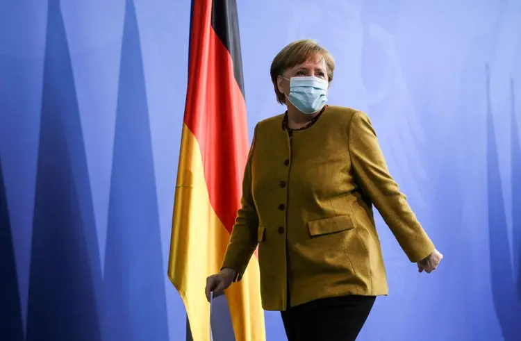 A chanceler alemã Angela Merkel: sugestão de criar o clube veio do vice-chanceler, Olaf Scholz, apóis conversa com o primeiro-ministro português (ANNEGRET HILSE/POOL/AFP/Getty Images)
