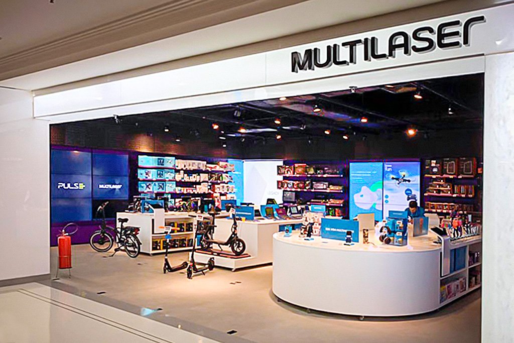 Loja da Multilaser em shopping: empresa com viés tecnológico tem mais de 5.000 produtos diferentes à venda | Foto: Divulgação (Multilaser/Divulgação)