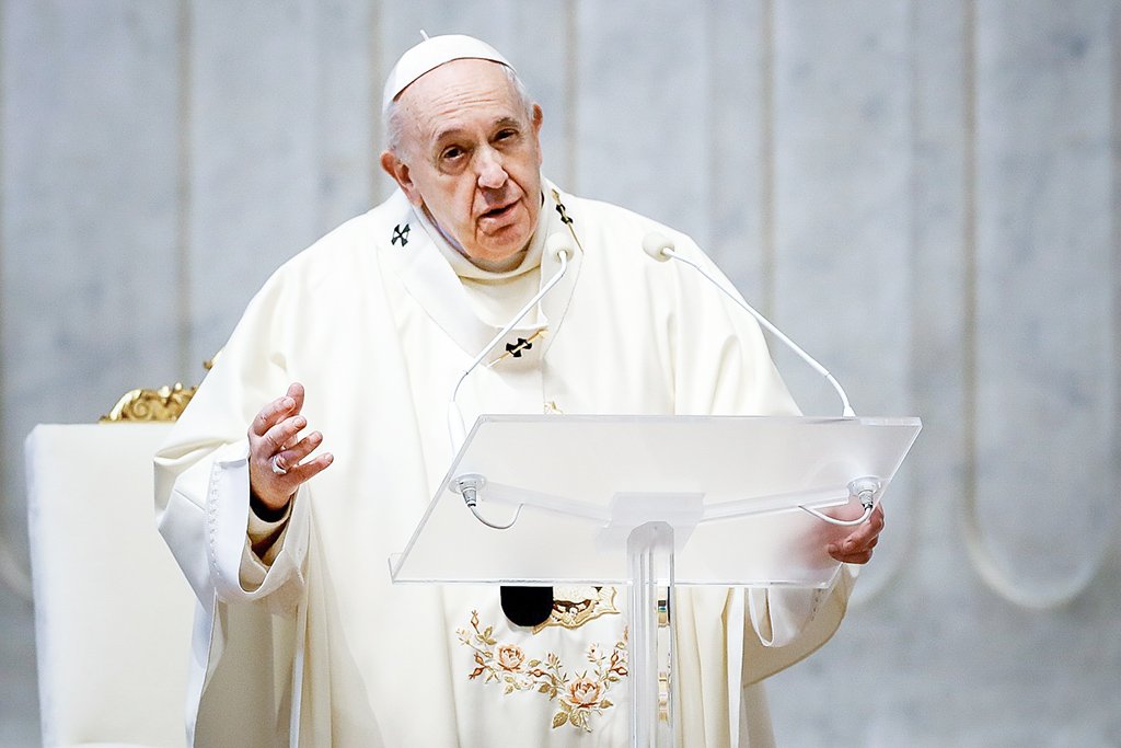 Papa Francisco durante missa no Vaticano (Remo Casilli/Reuters)