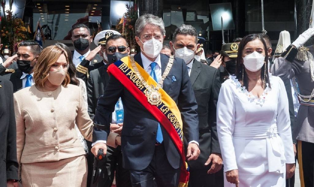 Equador: o presidente do Equador iniciou seu discurso dizendo-se “um homem de ação” e fazendo críticas àqueles que o antecederam (Juan Diego Montenegro/DPA/Agência Brasil)