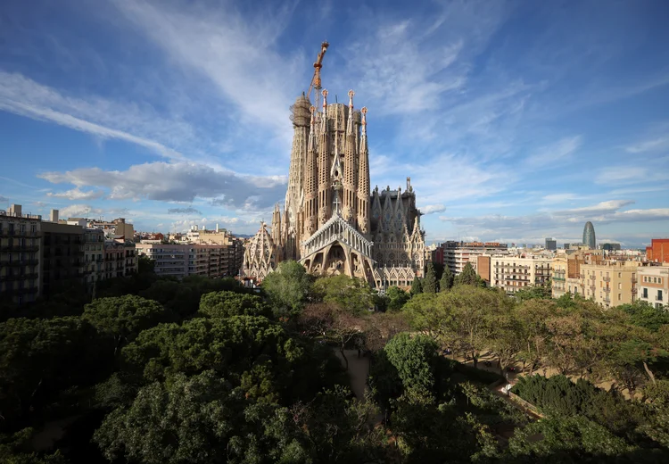 Vista da basílica da Sagrada Família, em Barcelona.  (Nacho Doce/Reuters)