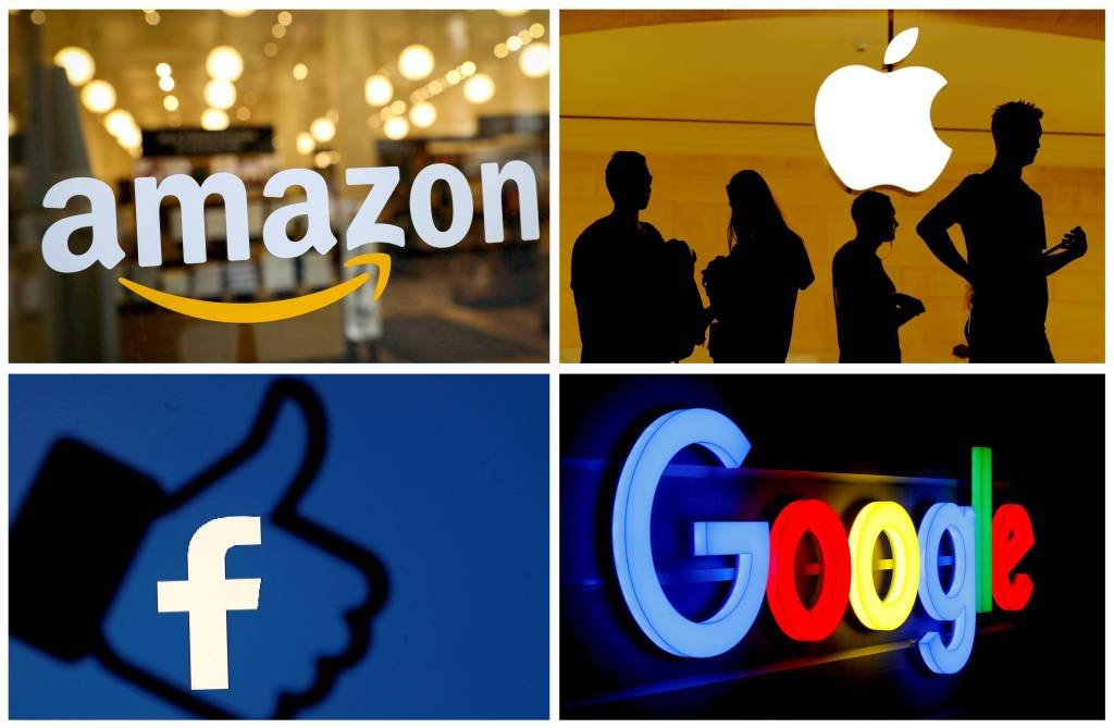 Logos de Google, Facebook, Amazon e Apple (Arquivo/Reuters)