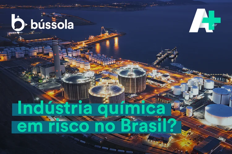 Podcast A+ traz o debate promovido pela Bússola sobre a importância da indústria química brasileira (Bússola/Divulgação)