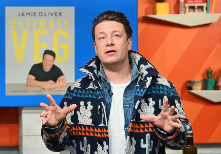 Jamie Oliver: o chefe encabeça um movimento de culinária sem carne (Slaven Vlasic/Getty Images)