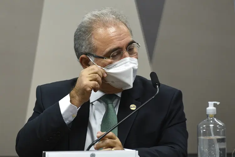Ministro de Estado da Saúde, Marcelo Queiroga, na CPI da Covid-19 (Jefferson Rudy/Agência Senado/Flickr)
