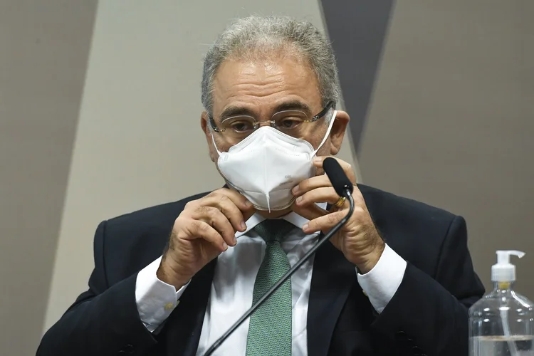Ministro de Estado da Saúde, Marcelo Queiroga, na CPI da Covid-19 (Jefferson Rudy/Agência Senado/Flickr)