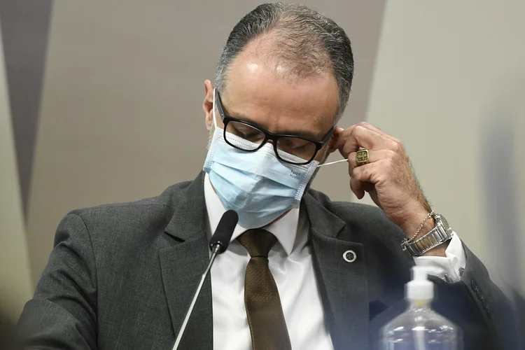 Diretor-presidente da Agência Nacional de Vigilância Sanitária (Anvisa), Antonio Barra Torres na CPI da Covid (Jefferson Rudy/Agência Senado/Flickr)