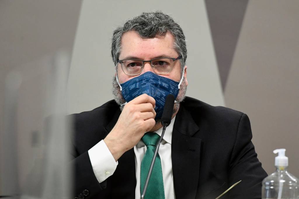 Ex-ministro das Relações Exteriores, Ernesto Araújo depõe na CPI da Covid (Jefferson Rudy/Agência Senado/Flickr)