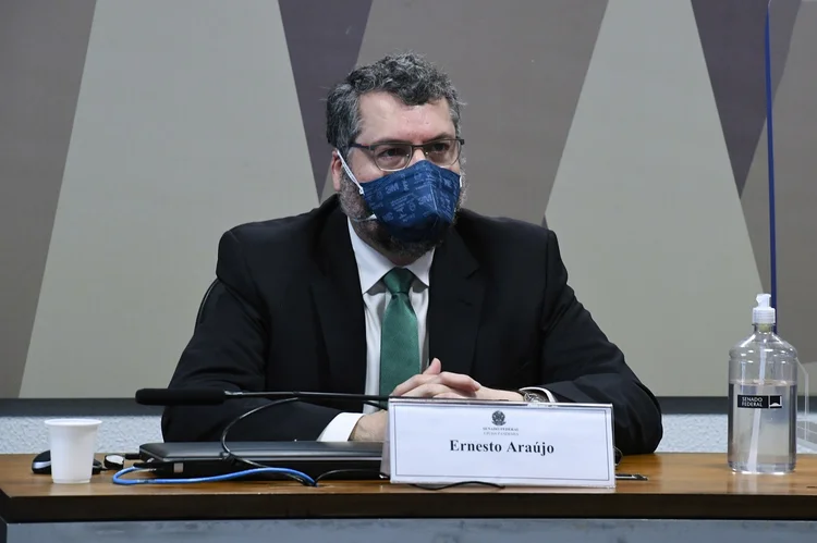 Ex-ministro das Relações Exteriores, Ernesto Araújo depõe na CPI da Covid (Edilson Rodrigues/Agência Senado/Flickr)