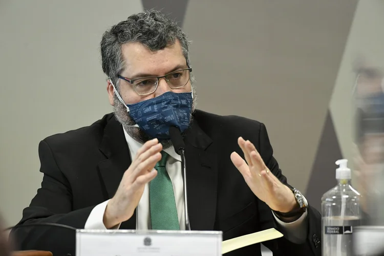 Ex-ministro das Relações Exteriores, Ernesto Araújo depõe na CPI da Covid (Jefferson Rudy/Agência Senado/Flickr)