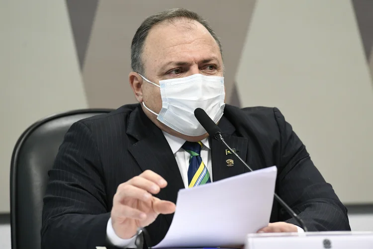 Ex-ministro da Saúde, general Eduardo Pazuello presta depoimento à CPI da Covid (Jefferson Rudy/Agência Senado)