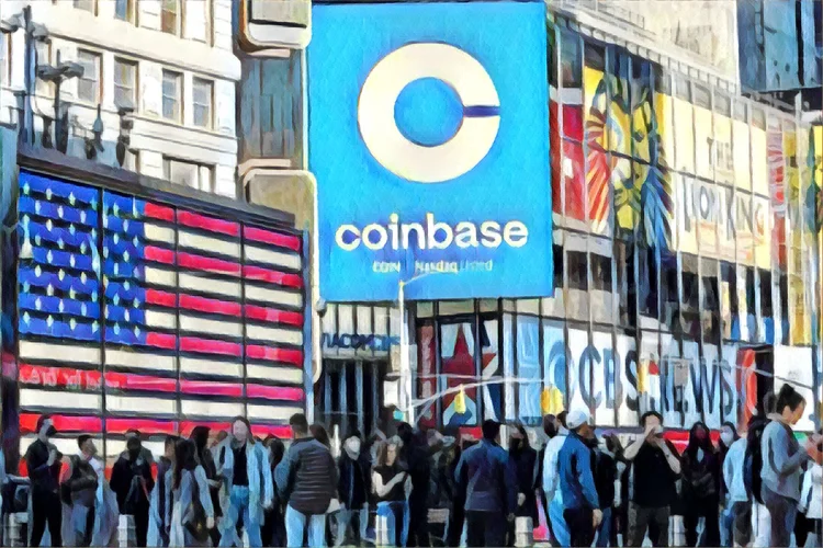 Estreia na Nasdaq: Coinbase chega avaliada em US$ 100 bilhões (Bloomberg/Getty Images)