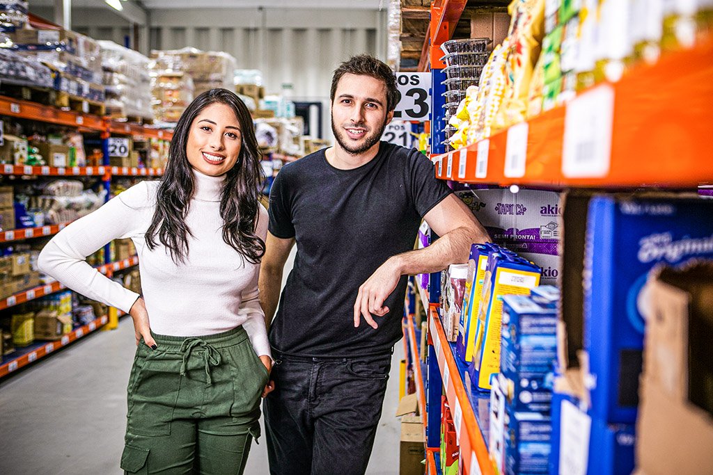 Bruna Vaz e Fábio Rodas Blanco, da Shopper: modelo de compra programada traz menos desperdícios, dizem os empreendedores (Divulgação/Divulgação)