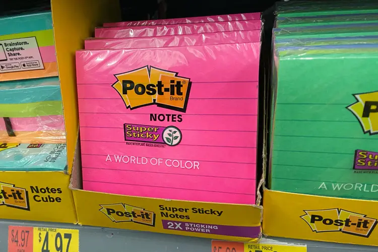 Post-it: sucesso de vendas da 3M quando foi lançado (Scott Olson/Getty Images)