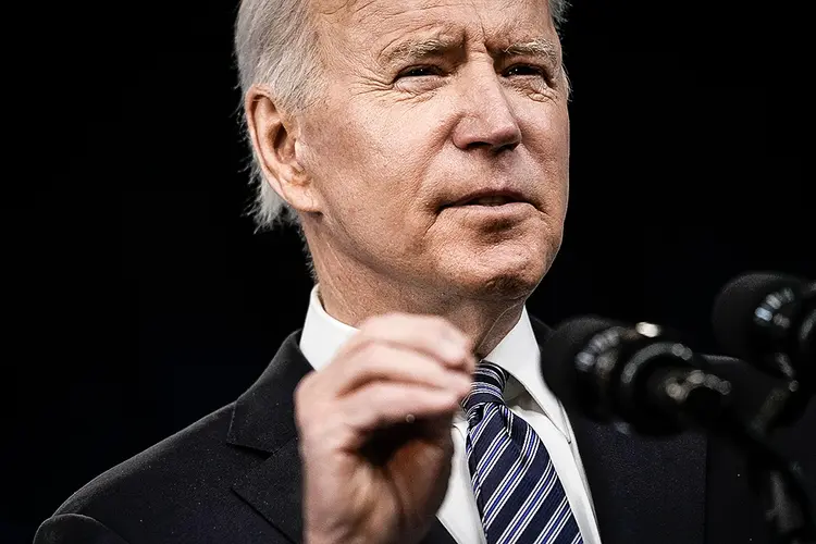 Joe Biden: previsão é que o "Quad" insista nesta sexta sobretudo em projetos econômicos, ambientais e no combate à pandemia (Drew Angerer/Getty Images)