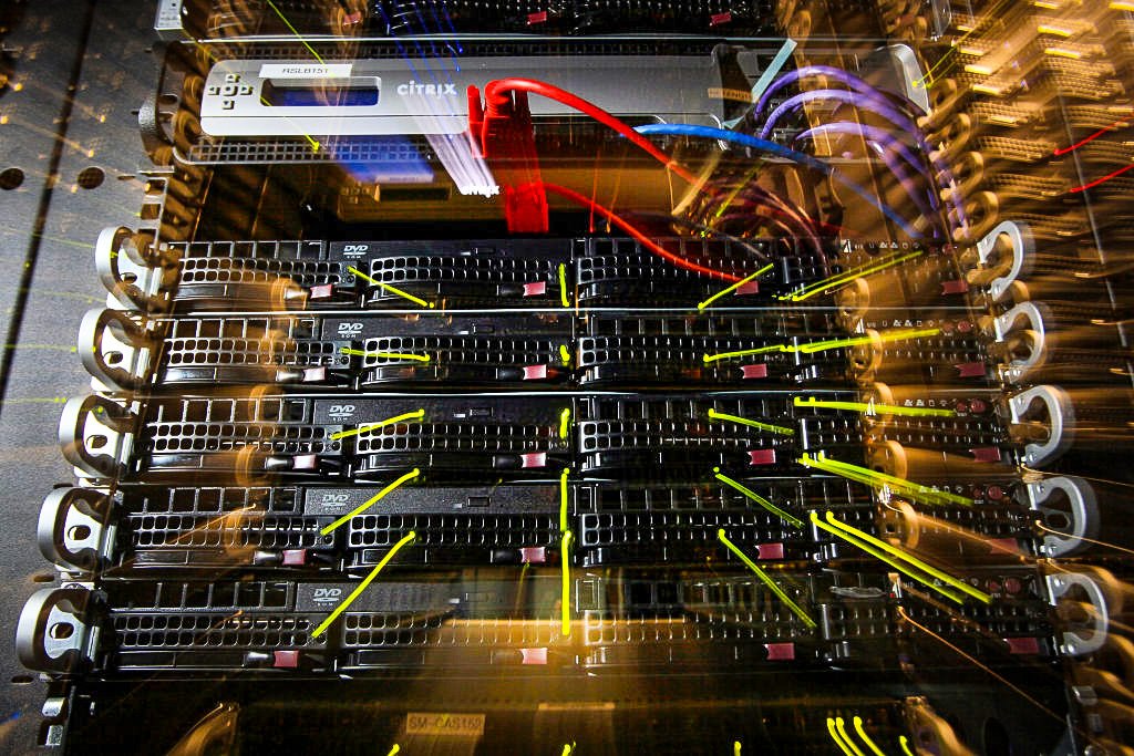 Data center da IBM: lucro por ação ajustado da empresa avançou 7%, (Ben Torres/Bloomberg/Getty Images)