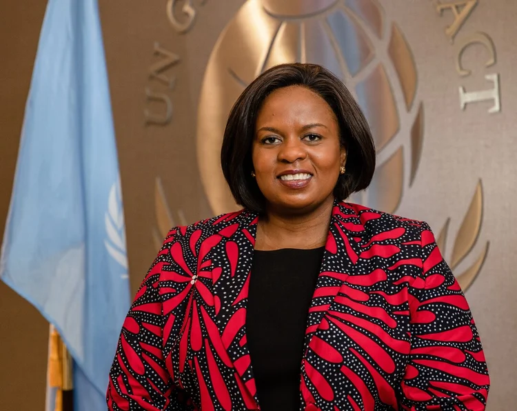 Sanda Ojiambo, CEO do Pacto Global da ONU: "As empresas precisam traçar planos de curto prazo para reduzir radicalmente suas emissões de carbono" (Pacto Global/Divulgação)