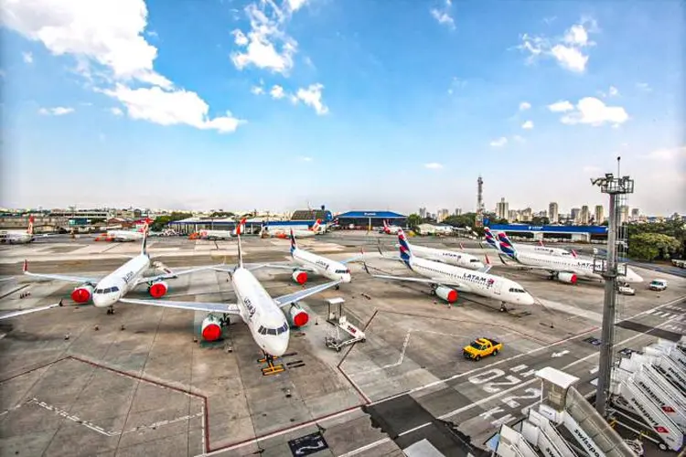 Vista do Aeroporto de Congonhas, em São Paulo (Germano Lüders/Exame)