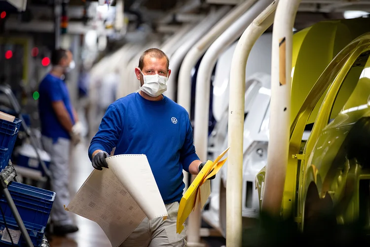 Fábrica da Volkswagen em Wolfsburg, Alemanha.   (Swen Pfoertner/Reuters)