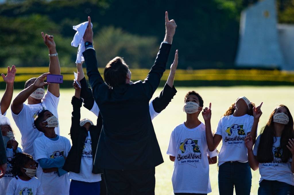 Presidente Jair Bolsonaro em cerimônia no Palácio do Alvorada. (Andressa Anholete / Correspondente/Getty Images)