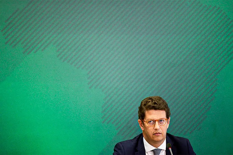 Ministro do Meio Ambiente, Ricardo Salles, é alvo de operação da Polícia Federal (Andressa Anholete / Correspondente/Getty Images)