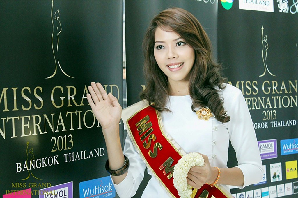 Htar Htet Htet: em 2013, ela representou seu país na primeira edição do Miss Grand International, concurso realizado todos os anos na Tailândia (AFP/AFP)
