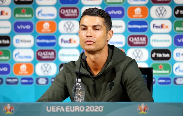 Cristiano Ronaldo em entrevista na Euro 2020, o campeonato europeu de seleções | Foto: Reuters (UEFA/Reuters)