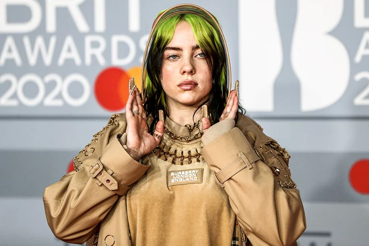 Cantora Billie Eilish em Londres. (Simon Dawson/Reuters)