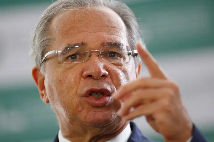 Ministro da Economia Paulo Guedes, no Congresso Nacional, em Brasília (Adriano Machado/Reuters)
