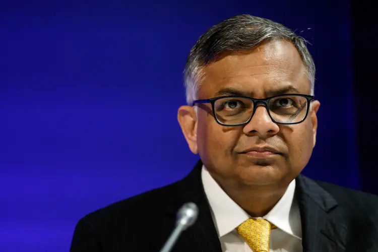 Natarajan Chandrasekaran, presidente do conselho da Tata Sons. (Dario Pignatelli/Bloomberg)