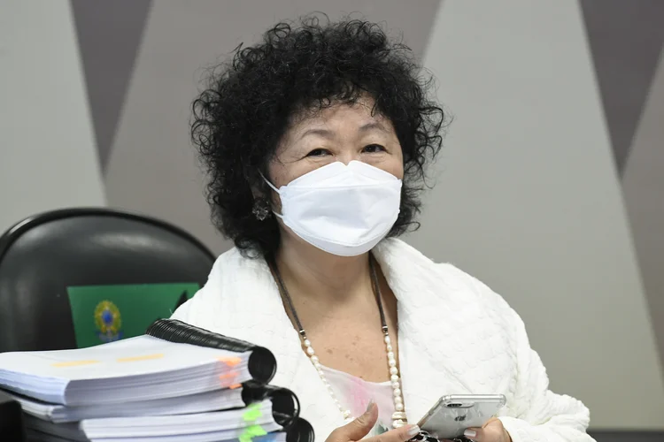 Médica defendeu tratamento precoce e negou gabinete paralelo. (Jefferson Rudy/Agência Senado)