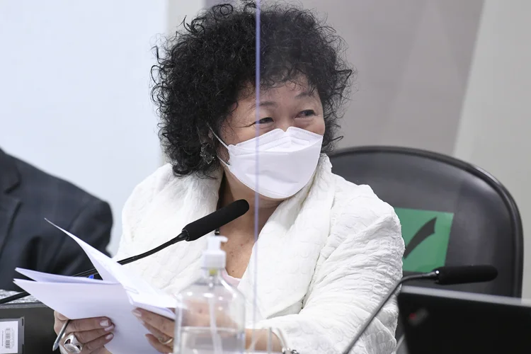 Médica Nise Yamaguchi, em depoimento à CPI da Covid (Jefferson Rudy/Agência Senado)