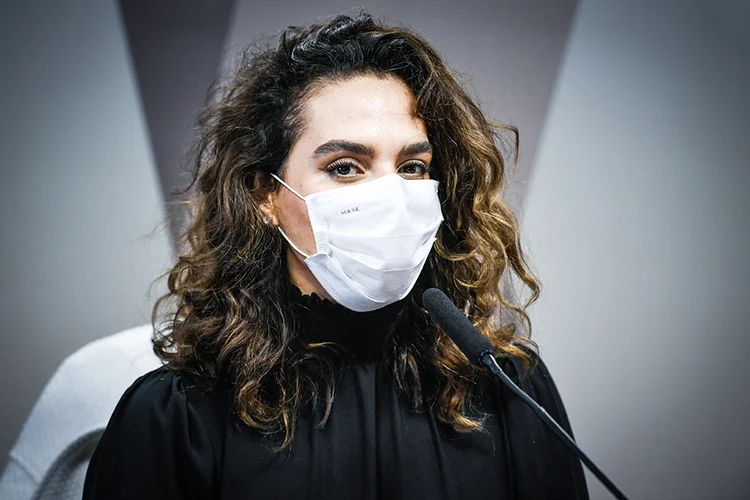 Luana Araújo, ex-secretária do Ministério da Saúde, na CPI da Covid (Jefferson Rudy/Agência Senado)