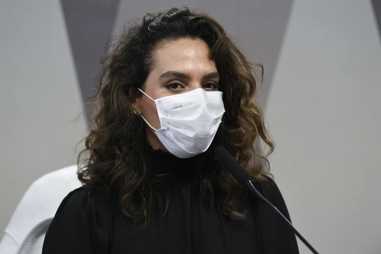 Luana Araújo, ex-secretária do Ministério da Saúde, na CPI da Covid (Jefferson Rudy/Agência Senado)