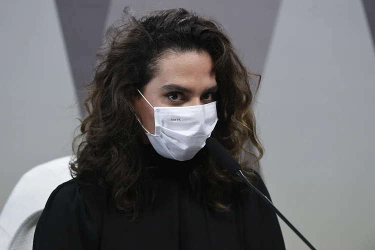 Luana Araújo, ex-secretária do Ministério da Saúde, na CPI da Covid (Jefferson Rudy/Agência Senado)