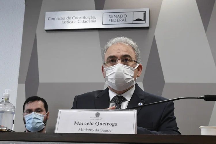Ministro da Saúde, Marcelo Queiroga, em depoimento à CPI da Covid  (Edilson Rodrigues/Agência Senado/Flickr)