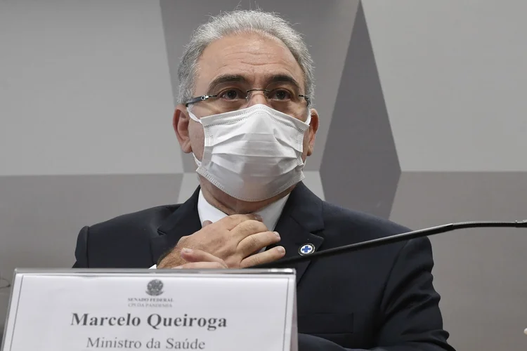 Ministro da Saúde, Marcelo Queiroga, em depoimento à CPI da Covid. (Edilson Rodrigues/Agência Senado/Flickr)