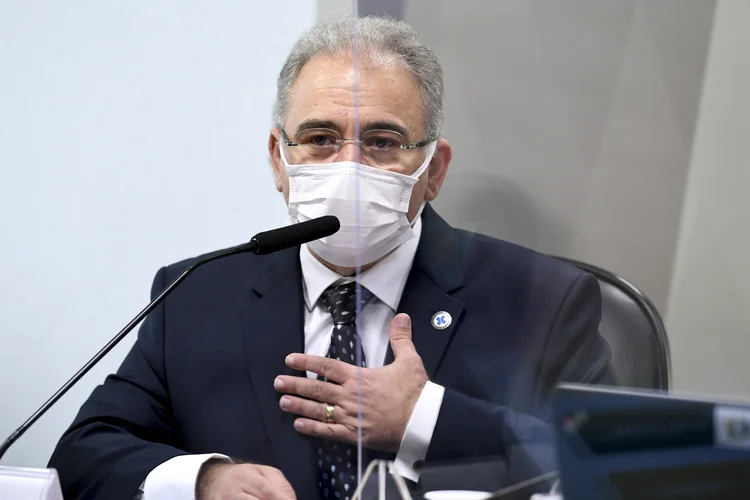 Queiroga: Ele destacou que gestores da saúde enfrentam um novo desafio com a variante Ômicron, visto que a cepa tem "transmissão muito maior" que as demais variantes (Jefferson Rudy/Agência Senado)