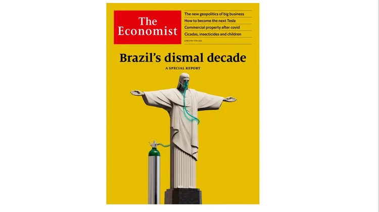 É a quarta vez que a publicação traz o Cristo Redentor na capa (The Economist/Divulgação)