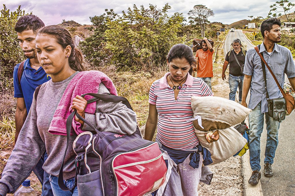 Refugiados venezuelanos em Boa Vista, Roraima: inclusão de mão de obra de imigrantes tem virado prioridade em algumas empresas brasileiras (Victor Moriyama/Getty Images)