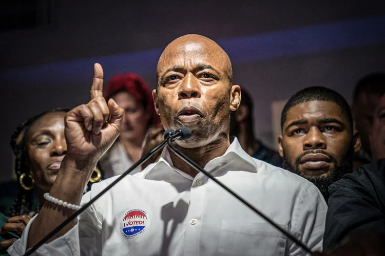 Eric Adams , candidato democrata à prefeitura de Nova York (Robert Nickelsberg/Getty Images)