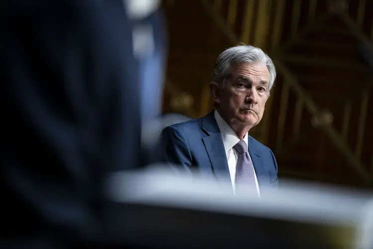 O presidente do Federal Reserve, Jerome Powell, divulgou na quarta-feira que o debate sobre a retirada de estímulos estava começando (Al Drago/The New York Times/Bloomberg)