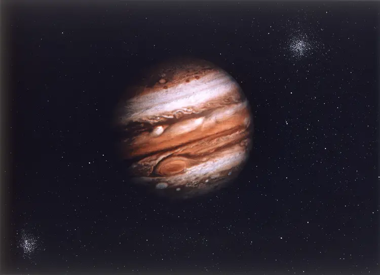 Jupiter visto pela espaçonave Voyager. (Heritage Space/Heritage Images/Getty Images)