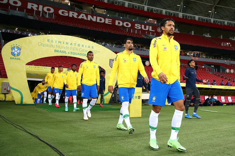 Seleção: os jogadores da seleção brasileira vêm demonstrando insatisfação de entrar em campo em meio a uma competição organizada às pressas – e num Brasil ainda às voltas com os percalços da pandemia (Buda Mendes/Getty Images)